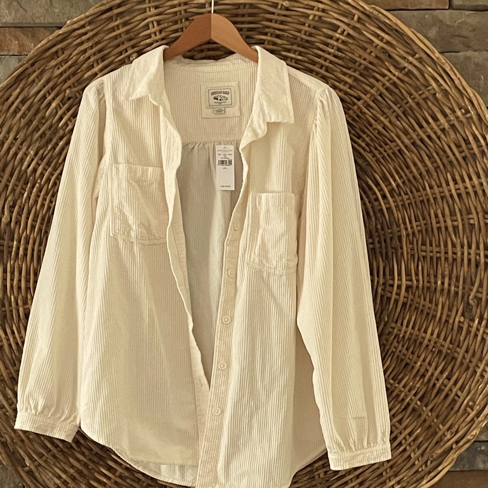 American Eagle corduroy long sleeve button up.